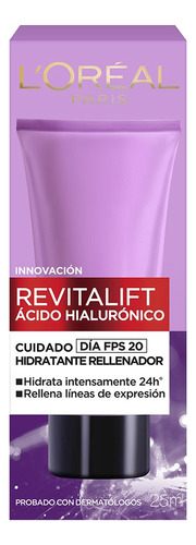 Crema Facial Loreal Paris Revitalif Acido Hialuronico 25 Ml 