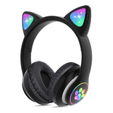 Diadema Audifonos Orejas De Gato Bluetooths 5.1 Led Ninos