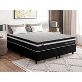 Cama Box Queen Durham 158x198x60 Preto Molas Ensacadas