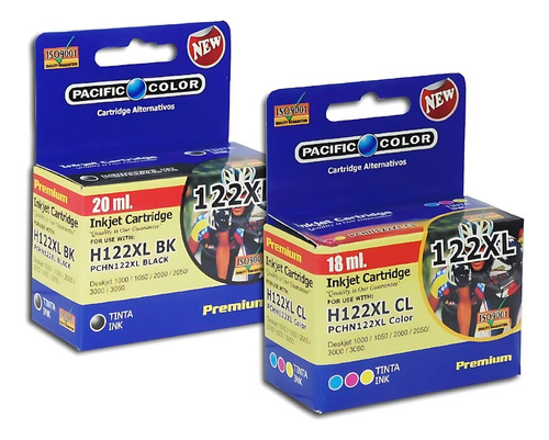 Pack 2 Cartridge 122xl Color Y Negrio Para Hp Deskjet 3000