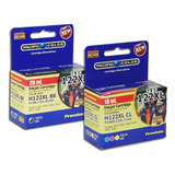 Pack 2 Cartridge 122xl Color Y Negrio Para Hp Deskjet 3000