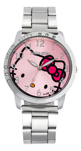 Reloj Hello Kitty Acero Inoxidable C/ Brillos Cronógrafo