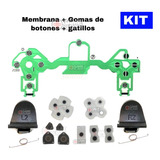 Kit Ps4 Control Membrana Flex + Gomas Botones + Gatillos 