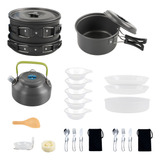 Set De Utensilios De Cocina Y Camping Para Mochileros Con Ki