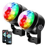 2 Luces De Fiesta For Dj Discoball, Giratorias De 360°