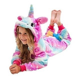  Pijama Y Disfraz Enterito Polar Niña Unicornio Estrella