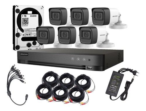 Oferta Kit Hikvision Exterior 6 Camaras Fhd 1080p Dd 1tb