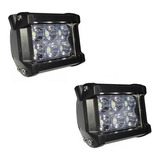 Par Faros Auxiliar De 6 Led 18w 12v Moto 4x4 X2u