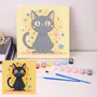 Kit De Pintura Por Números Sangni Niños Y Adultos 20x20cm Color Multicolor 4 Armazón Madera