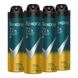 Kit 4 Desodorantes Rexona Men Aero Antitranspirante V8 150ml