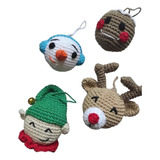 Bolas Navideñas Kids Tejido Crochet X 4 Uni