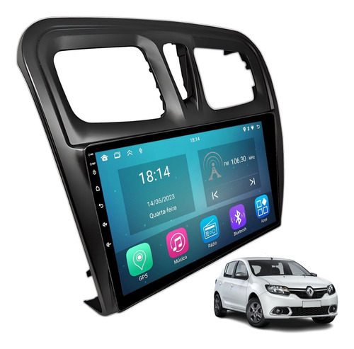 Multimidia Sandero Logan 2015\19 9p Carplay Android 2+32gb 