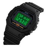 Reloj Digital Watch Stopwatch Countdown Para Hombre Con Retr