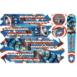 Adesivo Para Bicicleta Infantil Capitao America Marvel