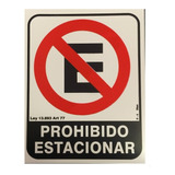 Cartel Prohibido Estacionar Hecho En Alto Impacto 22x28cm