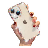 Poowear Compatible Con iPhone 14 Funda De Lujo Con Diamantes