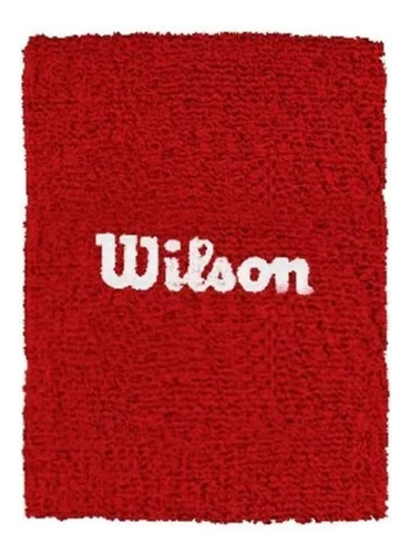 Muñequera Toalla Tenis Wilson Padel Algodon Toalla Deportiva Color Rojo Talle Adulto