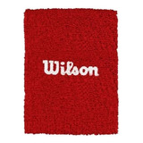 Muñequera Toalla Tenis Wilson Padel Algodon Toalla Deportiva Color Rojo Talle Adulto