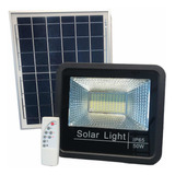 Reflector Led Solar 50w Luz Blanca Con Control