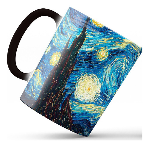 Mug Mágico Arte Pintura Noche Estrellada Van Gogh Taza