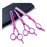 Juego De Tijeras De Corte De Pelo Rosa De 5.5 Pulgadas Con M