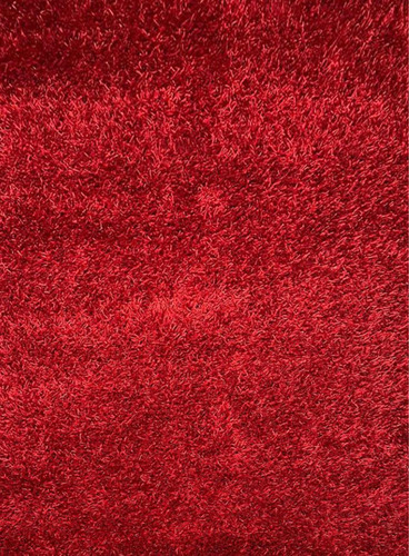 Alfombra Roja Shaggy Pelo Largo Brillo 200x300cm Carpetshop
