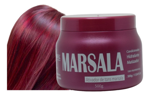  Máscara Matizadora Vinho Marsala Mairibel Óleo De Argan 500g