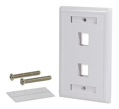 Faceplate Frente 2 Dos Puertos Tapa Bastidor Rj45 X 10 Uni