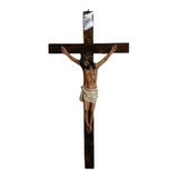 Cruz De Madera Pared, De Resina, Crucifijo, Cristo.