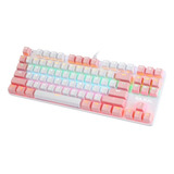 W Teclado Gamer Mecanico De Rgb Antighosting Teclas Para Pc