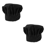 Gorro De Chef De Tela De Algodón Ajustable Para Mujer, 2 Uni