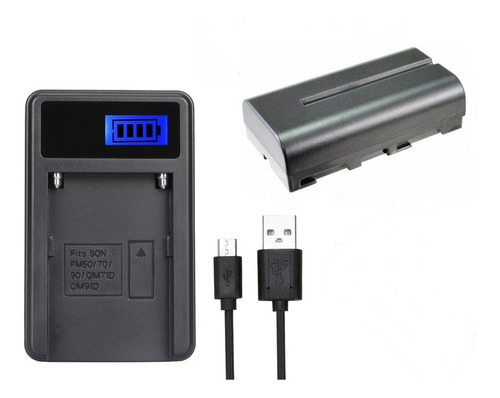 1batería Tipo Sony Np F550 2000mah + Cargador Usb Display  