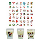 100 Calcomanías O Stickers Para Navidad Decoración De Velas