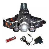 Linterna Frontal Recargable Cintillo Minero Led Cree 120lm