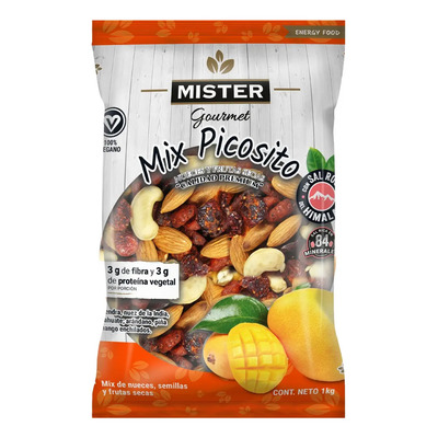 Mix Picosito nueces, semillas y fruta seca enchilada 1kg | MercadoLibre