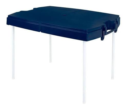 Mesa Camping Plegable Valija Plastica + 4 Banquetas Mor 3403