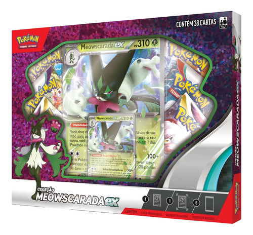 Box Coleção Parceiros De Paldea Meowscarada Ex Pokémon Tcg