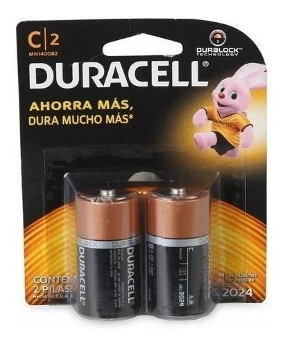 Pila Alcalina Duracell C Mediana X 2 En Blister