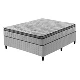 Conjunto Cama Box Viuva Espuma D33 Pillowtop Hanover One 128