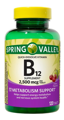 Vitamina B12 2500mcg Spring Valley (120 Tabletas)