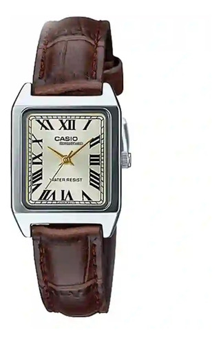 Reloj Dama Casio Ltp-v007l-9 Vintage Correa De Piel Análogo