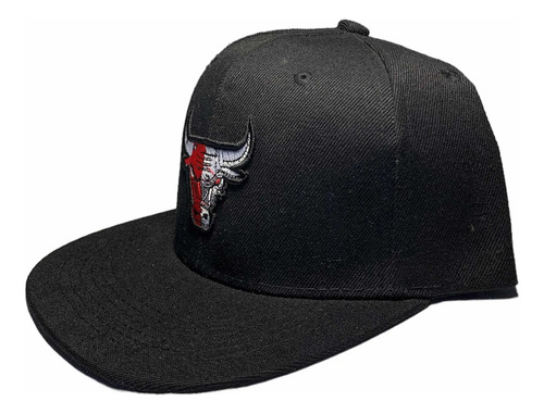 Gorra Negra Visera Plana Broche Ajustable