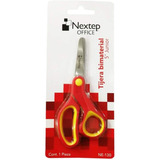 Tijeras Nextep  Bimaterial Junior Punta Roma Ne130 Rojo /v