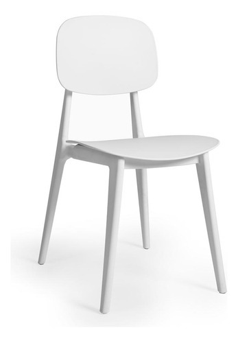 Cadeira De Jantar Itália Para Sala/cozinha Em Polipropileno Cor Branco