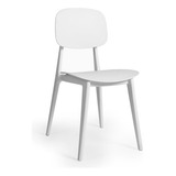 Cadeira De Jantar Itália Para Sala/cozinha Em Polipropileno Cor Branco