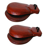 2 Castañuelas De Madera Duraderas De Orff Instruments