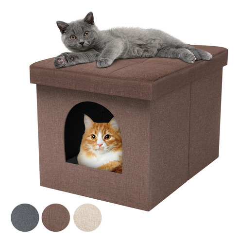 Cama Para Gatos Plegable Y Resistente Casa Espaciosa