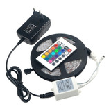 Cinta Luz Led Tira Colores + Control + Adaptador 5 Metros