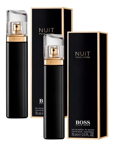 Paquete 2 Pzas Nuit Pour Femme Hugo Boss 75ml Dama Original