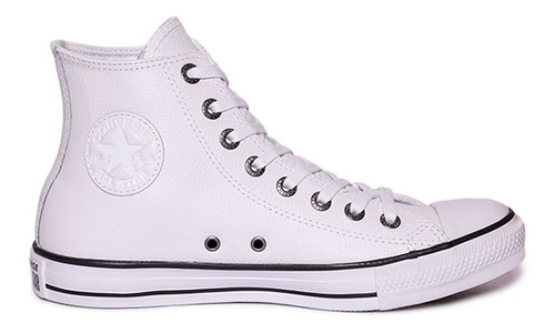 Zapatillas Converse All Star Hi Cuero Blanca 35-41 Original